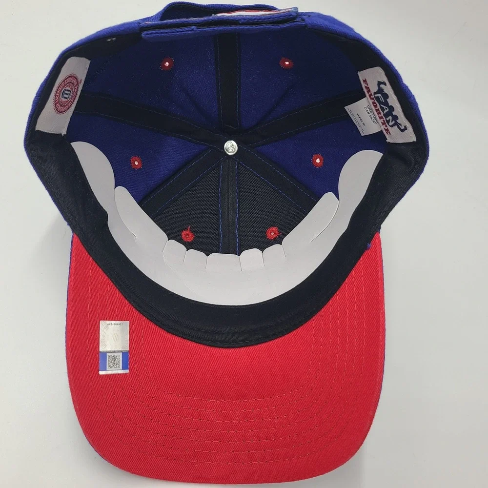 Kids Kansas Jayhawks Hat Adjustable Fan Favorite Blue Red NCAA University Boys